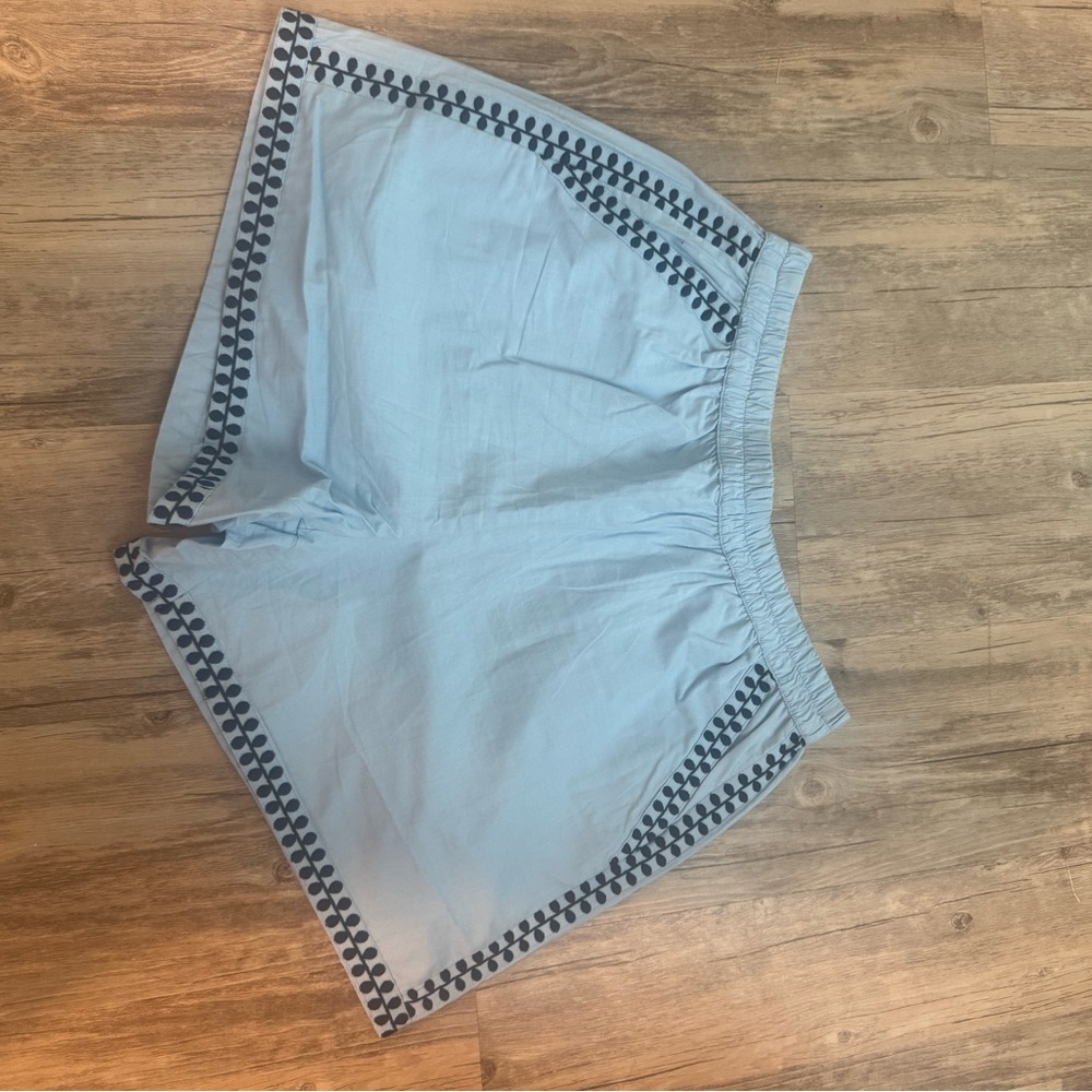 NWT Julia Amory Blue Shorts with Navy Trim